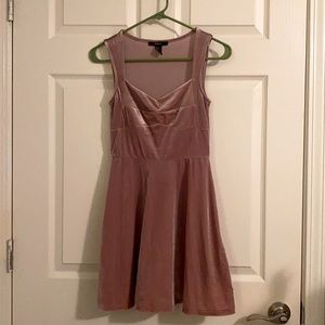 Forever 21 crush velvet blush colored dress